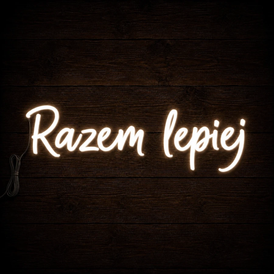Napis led- Razem lepiej- wersja 1