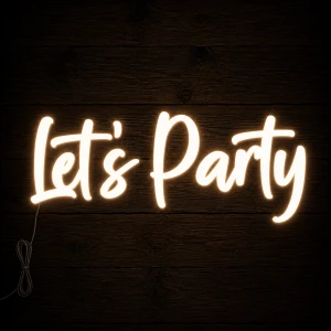 Napis led- Let's Party - wersja 1