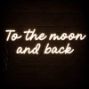 Napis led- To the moon and back - wersja 1