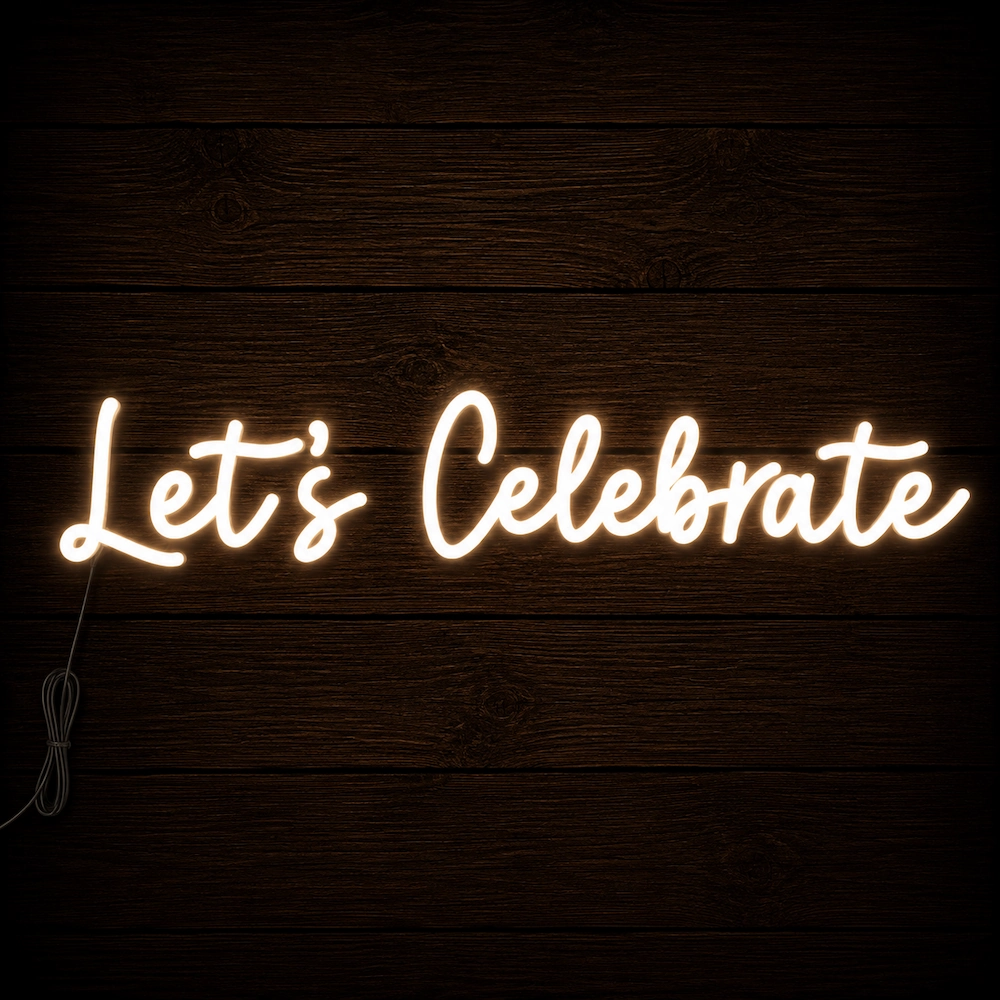 Napis led- Let's Celebrate - wersja 2