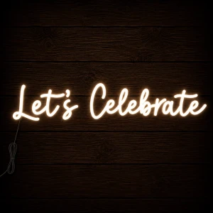 Napis led- Let's Celebrate - wersja 2