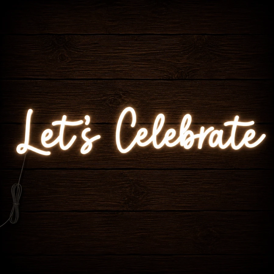 Napis led- Let's Celebrate - wersja 2