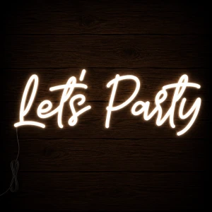 Napis led- Let's Party - wersja 2