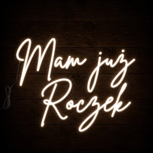 Napis led - Mam już roczek