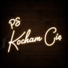 Napis led - PS Kocham Cię