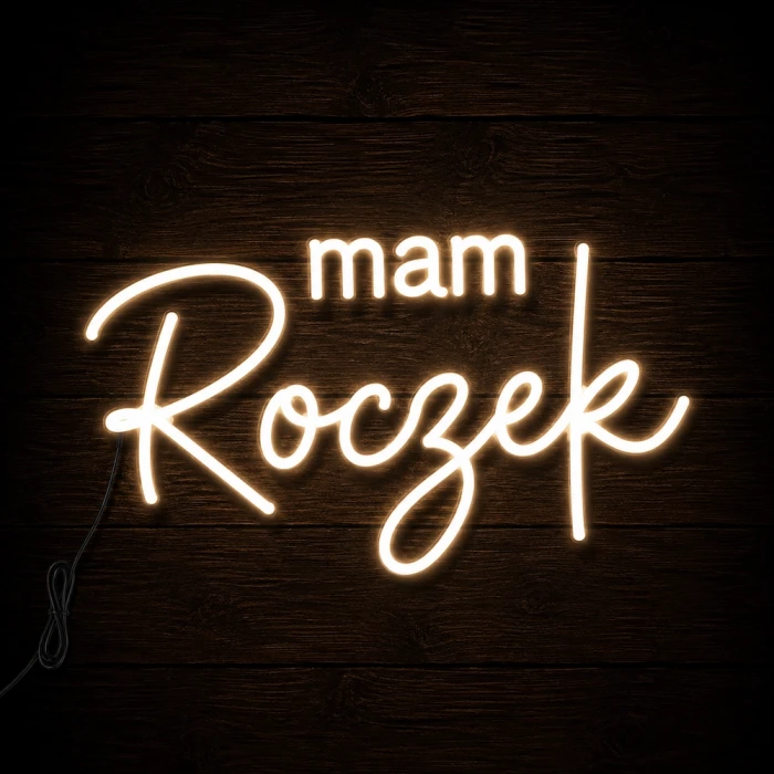 Napis led - mam Roczek
