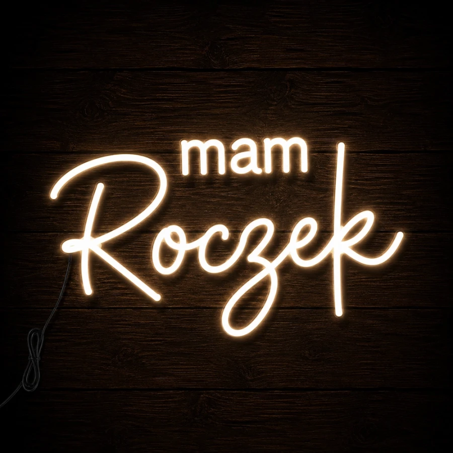 Napis led - mam Roczek
