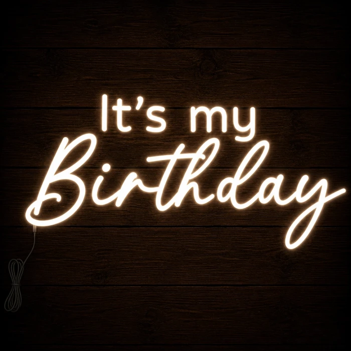 Napis led - It's my birthday
