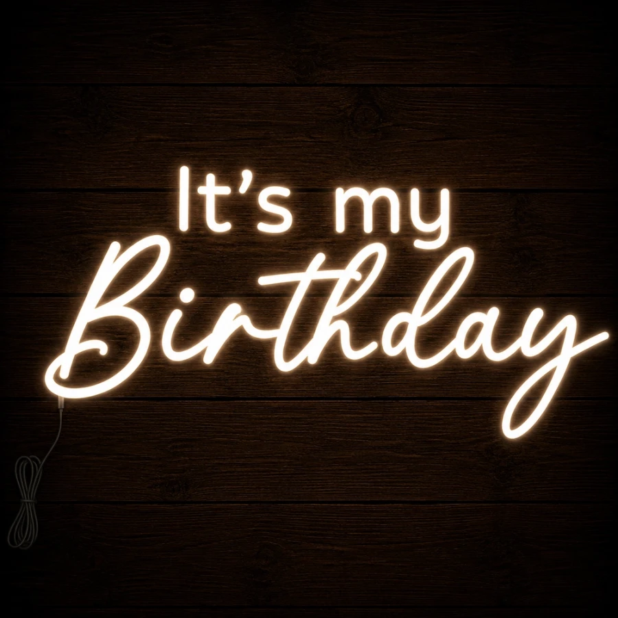 Napis led - It's my birthday