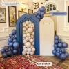 dekoracja balony ciemny niebieski i kremowy