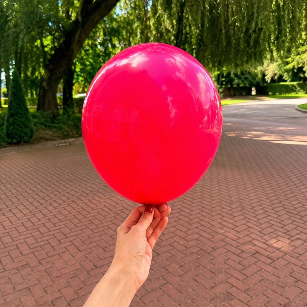 balon lateksowy, różowy, malinowy