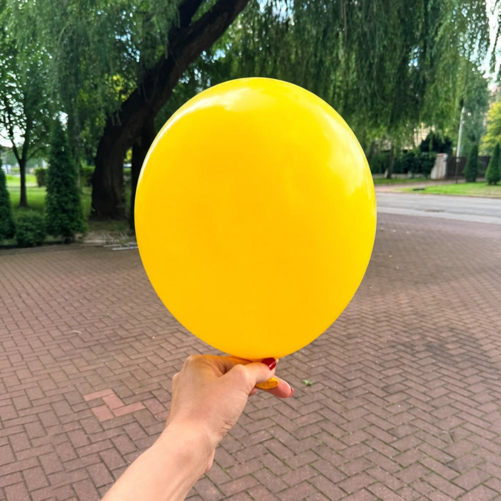 Balony lateksowe - Po prostu żółty, 18" (46cm)