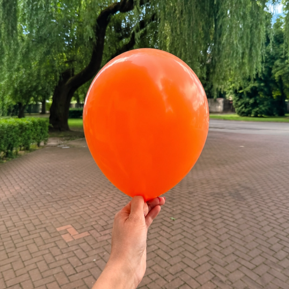 balon lateksowy, pomarańcz