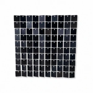 Ścianka cekinowa, panel matowy czarny, 30cm x 30cm