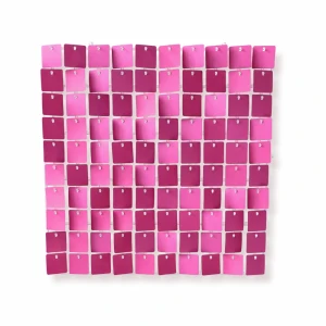 Ścianka cekinowa, panel matowy różowy - guma balonowa, 30cm x 30cm