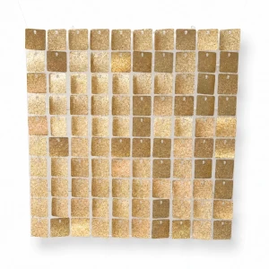 Ścianka cekinowa, panel brokatowy złoty, 30cm x 30cm