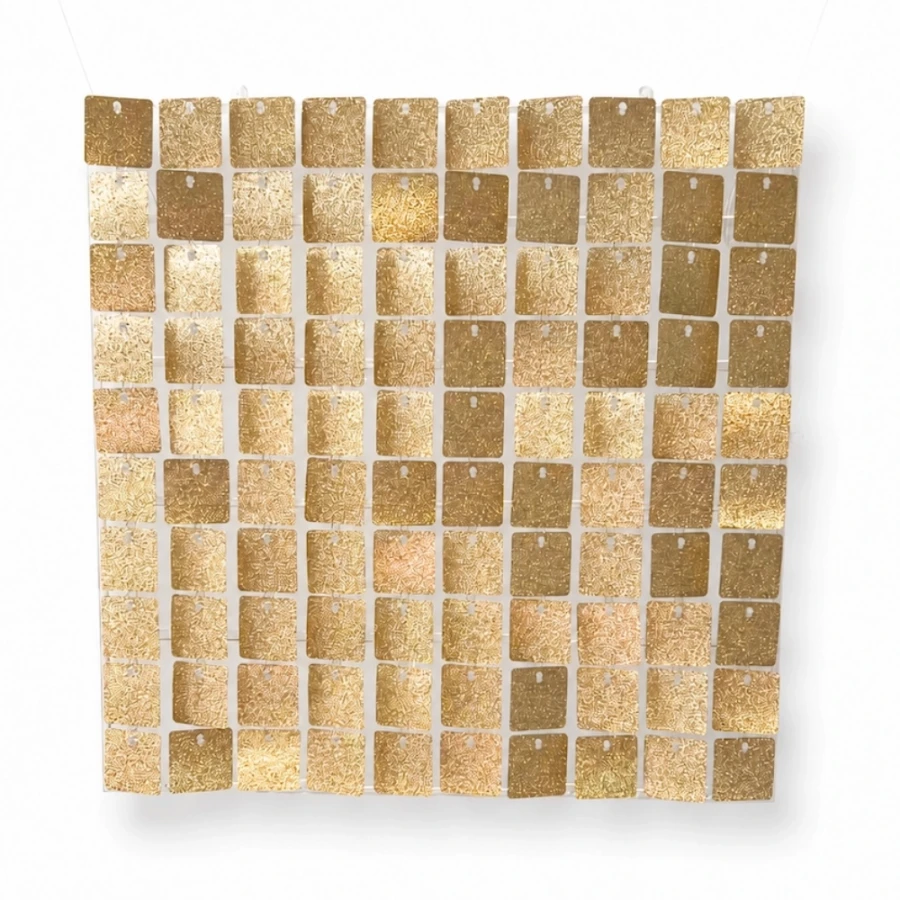 Ścianka cekinowa , panel brokatowy złoty, dekoracja, tło na urodziny, 30cm x 30cm