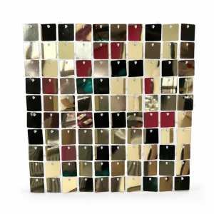 Ścianka cekinowa, panel błyszczący złoty klasyczny, 30cm x 30cm