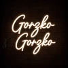 Napis led - Gorzko, Gorzko, dekoracja neon ślub