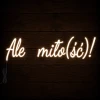 Napis led - Ale miło(ść)! , neon dekoracja ślub