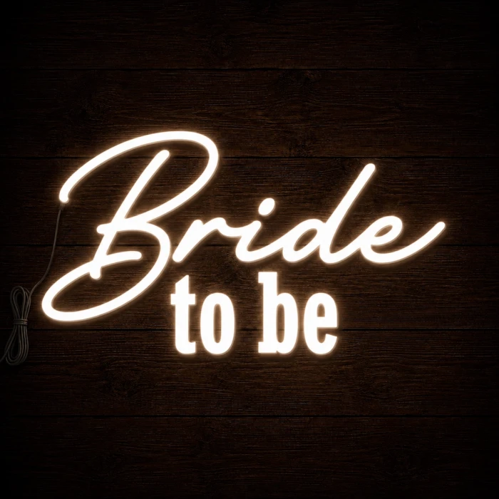 Napis led - Bride to be, neon dekoracja wieczór panieński