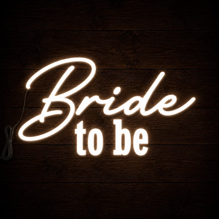 Napis led - Bride to be, neon dekoracja wieczór panieński