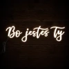Napis led - Bo jesteś Ty, dekoracja neon ślub