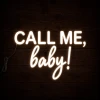 Napis led - CALL ME baby!, dekoracja neon