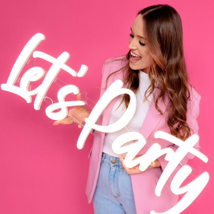 Lets party neon, napis ledowy, led.png