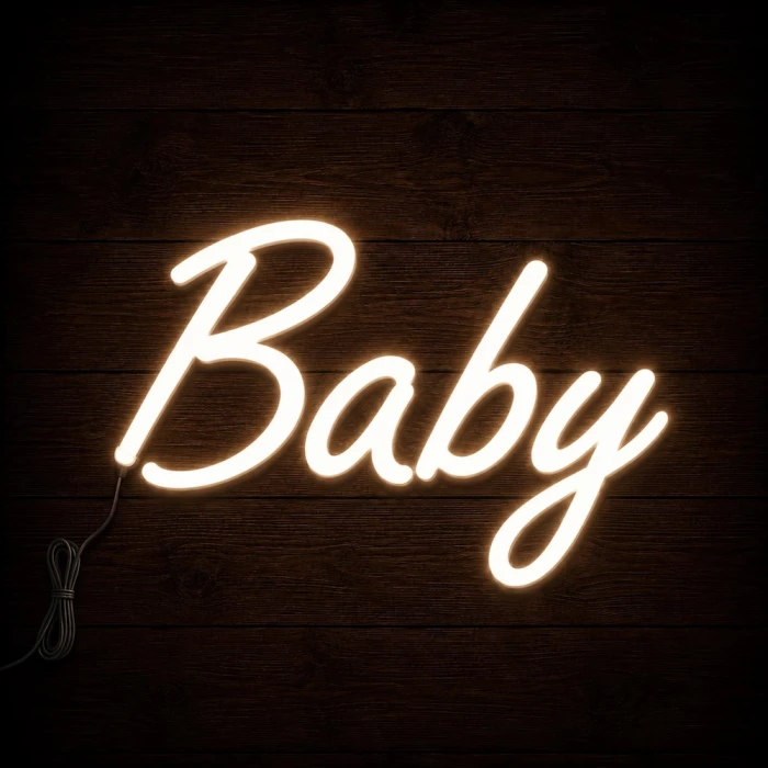 Napis led - Baby, neon, dekoracja urodziny, baby shower