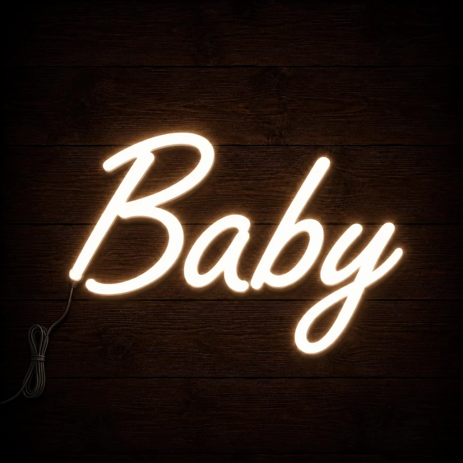 Napis led - Baby, neon, dekoracja urodziny, baby shower