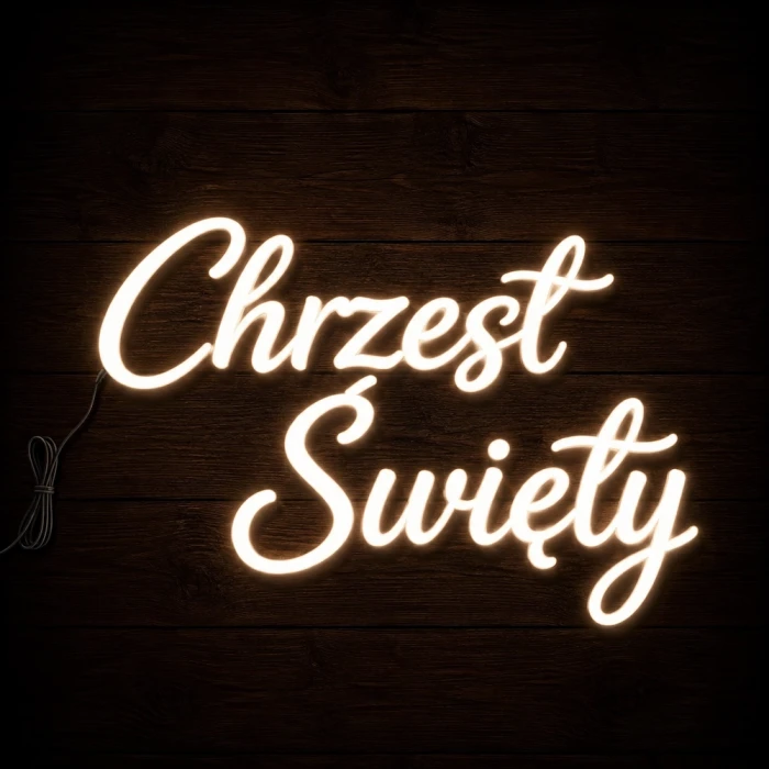 Napis led - Chrzest Święty - wariant 1