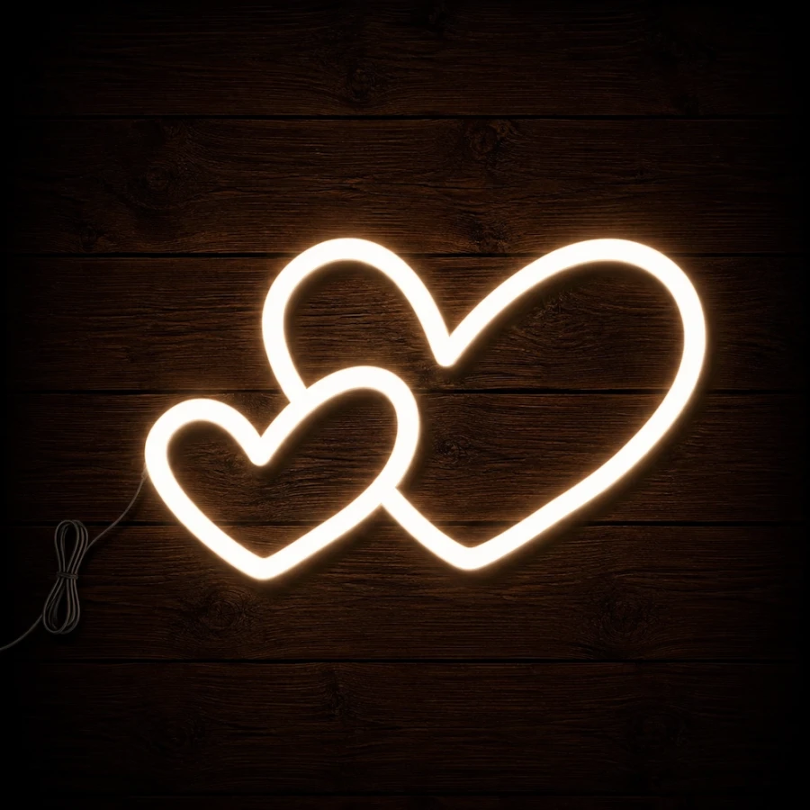Neon LED - Serca splecione