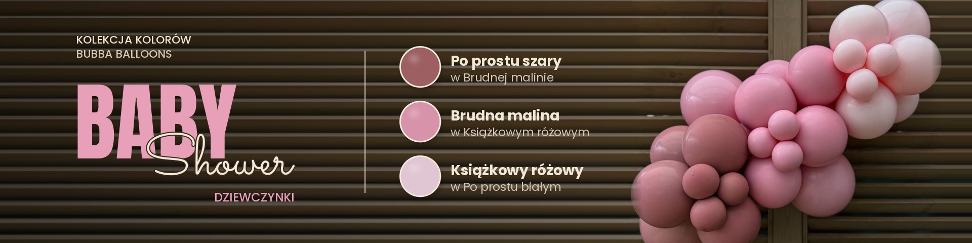Kolekcja Baby Shower dla dziewczynki – balony i dekoracje