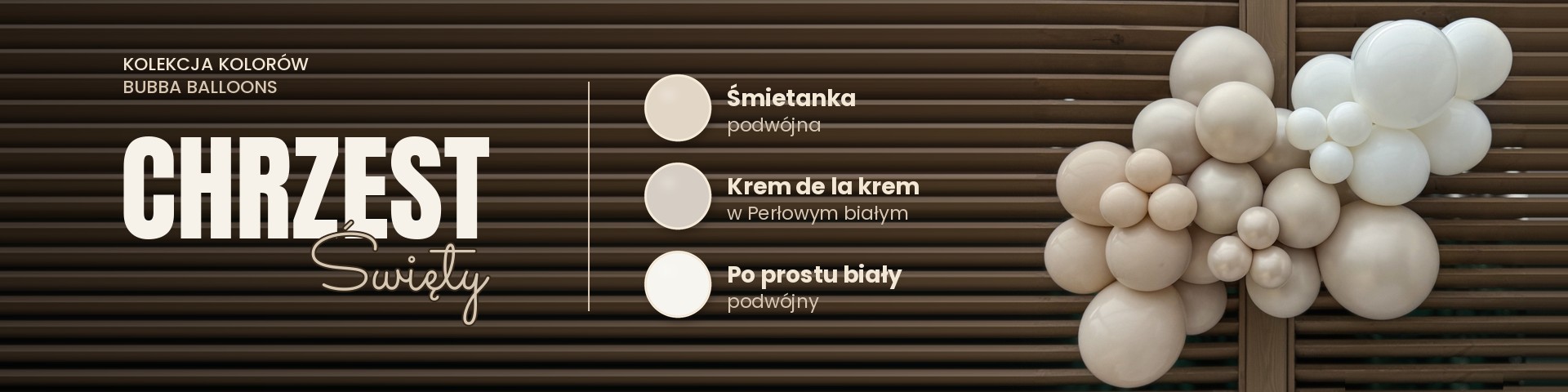Kolekcja na chrzest – balony i dekoracje na chrzciny