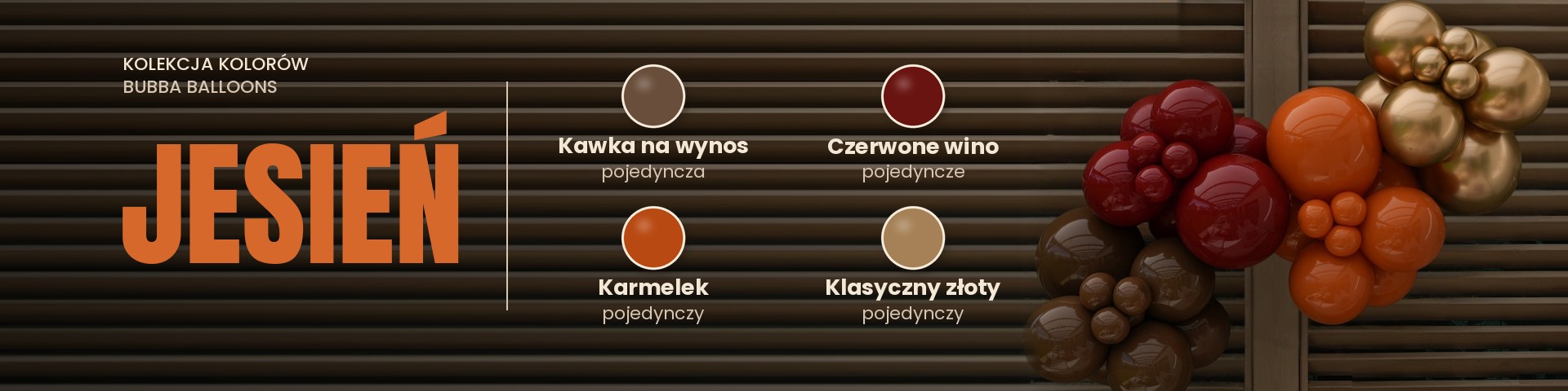 Kolekcja jesienna – balony i dekoracje w jesiennych kolorach