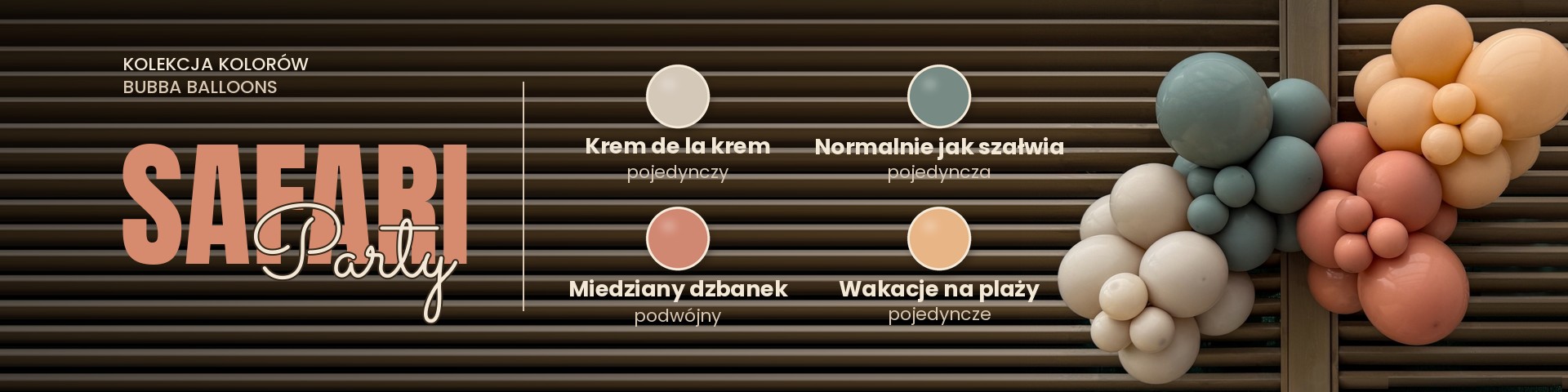 Kolekcja Safari Party – balony i dekoracje na urodziny w stylu safari